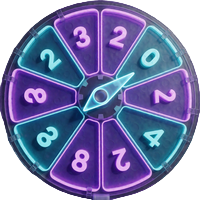Limbo Multiplikator-Rad mit Neon-Segmenten und hohem Multiplikator als Rainbet Original